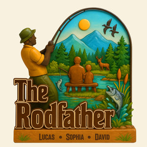 Fishing Lovers Plaque Personalized Gifts For Dad 01natn210425 - Shaped Plaques - GoDuckee