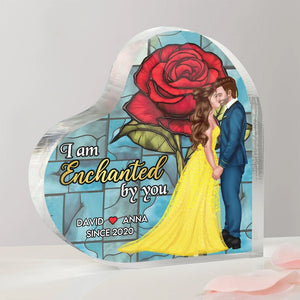 Personalized Gifts For Couple Heart Plaque I Am Enchanted By You 03HTPU060224PA - Shaped Plaques - GoDuckee