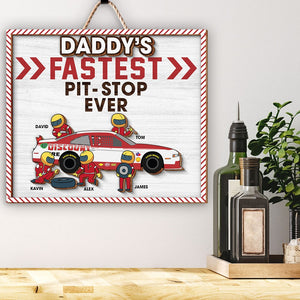 Personalized Gifts For Dad Wood Sign Daddy's Fastest 05ohqn270224 - Wood Signs - GoDuckee