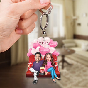 Personalized Gifts For Couple Keychain Together - Keychains - GoDuckee
