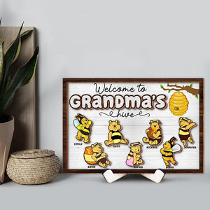 Personalized Gifts For Grandma Wood Sign Welcome To Grandma's Hive 04htqn060224 - Wood Signs - GoDuckee