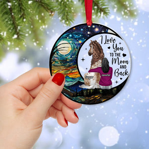 I Love You To The Moon And Back- Personalized Ornament - Acrylic Custom Shape Ornament- Gift For Horse Lover- Christmas Gift- Horse Ornament - Ornament - GoDuckee