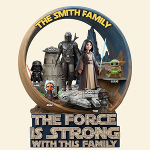 Family Galactic Troop Acrylic Plaque Personalized Gifts For Family 03qhtn210525 - Shaped Plaques - GoDuckee