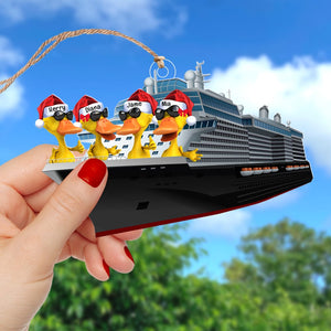 Cruising Duck-Personalized Ornament - Gift For Christmas- Duck Lover Ornament - Ornament - GoDuckee