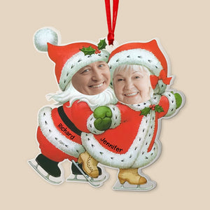 Couple-Custom Photo Acrylic Shape Ornament- Gift For Him/ Gift For Her- Christmas Gift- Couple Ornament - Ornament - GoDuckee