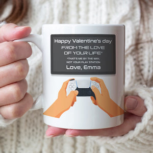 From The Love Of Your Life, Personalized Coffee Mug, Valentine's Day Gifts For Gamers, Couple Coffee Mug - Coffee Mug - GoDuckee