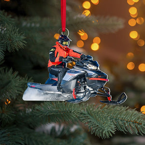 Personalized Custom Photo Ornament, Christmas Gift For Snowmobile lovers Lovers, 06PGPO021023 - Ornament - GoDuckee