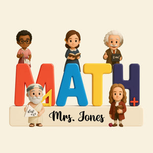 Math Teacher Plaque Personalized Gifts For Teacher 01natn080525 - Shaped Plaques - GoDuckee