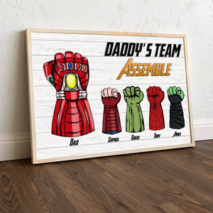 Daddy's Team, Personalized Canvas Print, Gift For Dad, 02NAPO181223HA - Poster & Canvas - GoDuckee