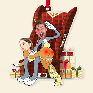 Funny Custom Couple Face 02OHPU291123 Acrylic Ornament, Gift For Couple - Ornament - GoDuckee