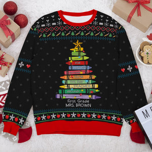 You're The Best Teacher-Personalized 3D Knitted Ugly Sweater-Gift For Teacher- Christmas Gift - AOP Products - GoDuckee