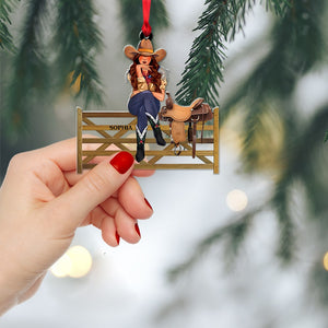 Cowgirl-Personalized Ornament - Acrylic Custom Shape Ornament-Gift For Cowgirl Horse Lover-Cowgirl Ornament - Ornament - GoDuckee