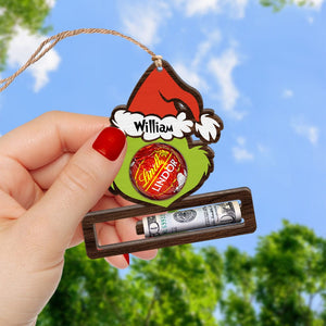 Money Holder- Personalized Wood Ornament- Gift For Family- PW17-ORNM-WOOD-03naqn271123 - Ornament - GoDuckee