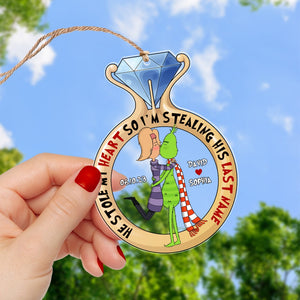 He Stole My Heart-Personalized Acrylic Ornament- Gift For Him/ Gift For Her- Christmas Gift- Couple Ornament- PW17-AONMT-05qhqn131023 - Ornament - GoDuckee