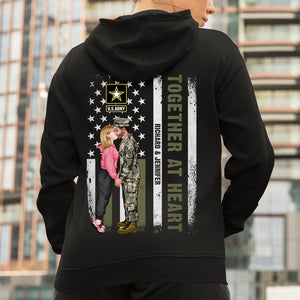 Together At Heart- Personalized Shirt -Couple Gift-Military Couple Shirt- 01naqn151223pa - Shirts - GoDuckee