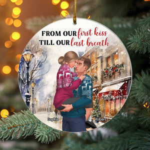 From Our First Kiss Till Our Last Breath- Personalized Acrylic Ornament- Gift For Christmas- Couple Gift - Ornament - GoDuckee