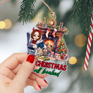 Reader, My Christmas Is All Booked, Personalized Ornament, Christmas Gifts For Book Lovers - Ornament - GoDuckee
