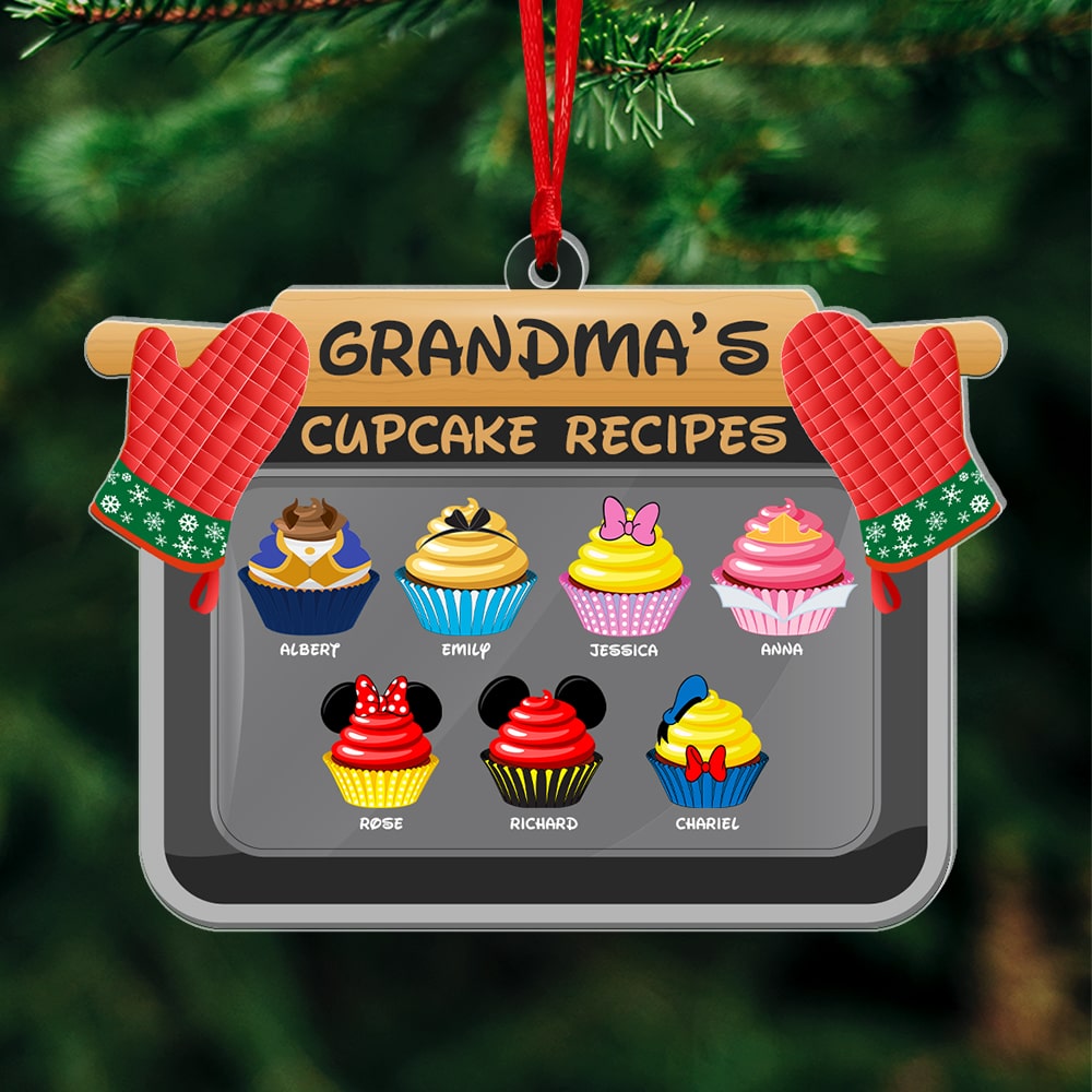 Grandma's Cupcake Recipes, Personalized PW-06ACQN211023 Ornament - Ornament - GoDuckee