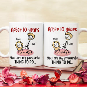 You Are My Favourite Thing To Do Personalized Coffee Mug, Couple Gift - Coffee Mug - GoDuckee
