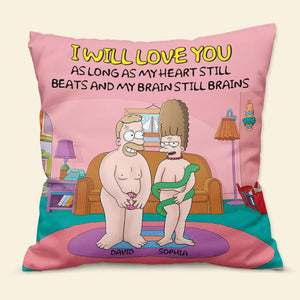 Personalized Gifts For Couple Pillow 01natn080724hg Funny Couple Standing - Pillow - GoDuckee