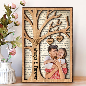 Custom Photo Gifts For Couple Wood Sign Always & Forever - Wood Signs - GoDuckee
