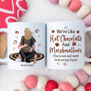 Personalized Gifts For Couple Coffee Mug We're Like Hot Chocolate - Coffee Mugs - GoDuckee