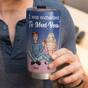 Personalized Gifts For Couple Tumbler I Was Enchanted To Meet You 01httn160224hh - Tumbler Cups - GoDuckee