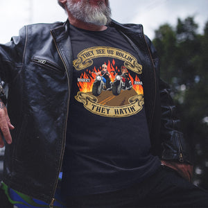 They See Us Rollin, Personalized Shirt, Valentine Gifts, Gifts For Couples, 04TOPO291123DA - Shirts - GoDuckee