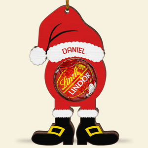 Kids Christmas Chocolate Holder-Personalized Wood Ornament- Gift For Kids- Christmas Ornament - Ornament - GoDuckee