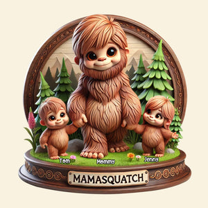 Personalized Gifts For Mom Big Foot Plaque Mamasquatch 04katn150425 - Shaped Plaques - GoDuckee