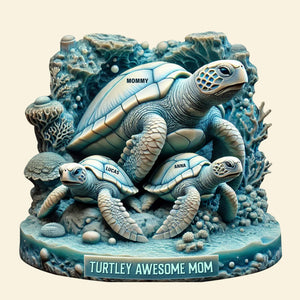 Sea Turtle Plaque Personalized Gifts For Mom 02qhtn0030525 - Shaped Plaques - GoDuckee