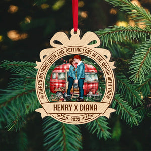 Couple, Lost In The Woods With You, Ornament Personalized, Christmas Gifts For Couple - Ornament - GoDuckee