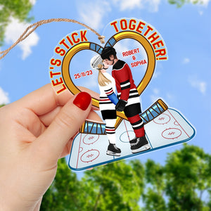 Let's Stick Together-Personalized Acrylic Custom Shape Ornament-06qhqn091123pa - Ornament - GoDuckee