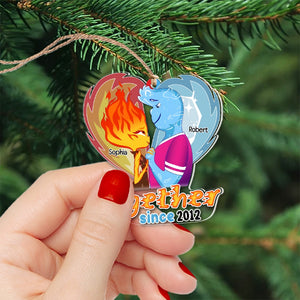 Together Since, Custom Name Ornament for Christmas, Best Gift for Couple, 04HTPO2711223 - Ornament - GoDuckee