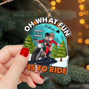 Couple, What fun it is to ride, Personalzied Ornament, Christmas Gifts For Couple, 03TOPO241123 - Ornament - GoDuckee