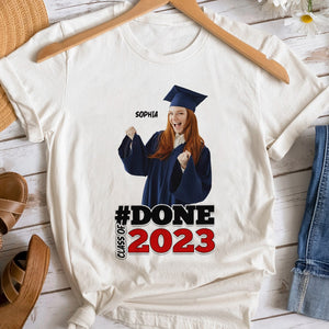 Custom Photo Graduation Shirt, Senior 2023, Personalized Name Graduation Shirt, 02OHPO021223 - Shirts - GoDuckee
