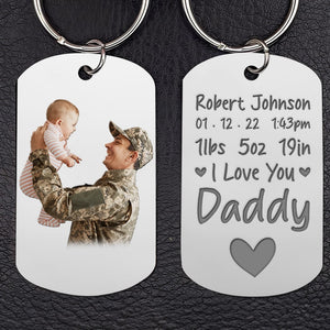 I Love You, Daddy, Custom Photo Keychain, Gift For Dad, 01TOPO191223 - Keychains - GoDuckee