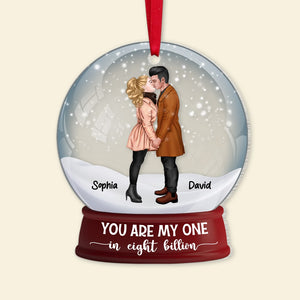 You Are My One In Eight Billion-Personalized Acrylic Ornament-Couple Gift- Couple Ornament - Ornament - GoDuckee