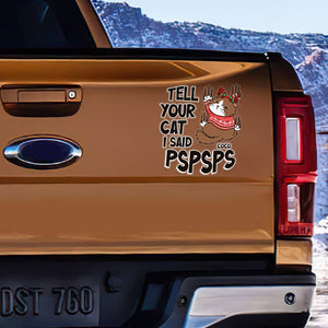 Cats, Tell Your Cat, Personalized Decal, Christmas Gift For Cat Lovers - Home Decor - GoDuckee