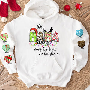 This Mama Claus Wears Her Heart On Her Sleeve-Personalized Shirt 3DAP-01acqn250923 - AOP Products - GoDuckee