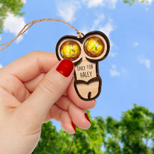 Couple Chocolate Holder-Personalized Wood Ornament-Christmas Gift For Couple- Funny Couple Ornament - Ornament - GoDuckee