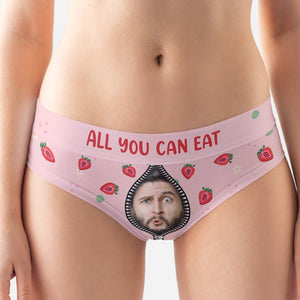 Custom Photo Gifts For Couple Women's Briefs All You Can Eat - Boxers & Briefs - GoDuckee