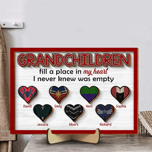 Personalized Gifts For Grandparents Wood Sign Grandchildren Fill A Place In My Heart 05ohqn280224 - Wood Signs - GoDuckee