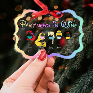 Friends, Partners In Wine, Personalized Ornament, Christmas Gifts For Friends, 03TOPO181123 - Ornament - GoDuckee