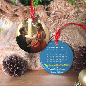 The Couple, Happily Ever After Custom Photo Ornament, Christmas Gifts For Couple - Ornament - GoDuckee