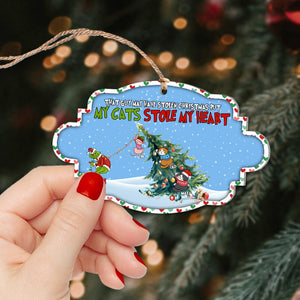 Cats, Cats Stole My Heart, Personalized Ornament, Christmas Gift For Cat Lovers, 01HTPO191023 - Ornament - GoDuckee