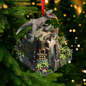 Acrylic Custom Shape Ornament - Christmas Gifts Jurassic World - 02HUPO231123 - Ornament - GoDuckee