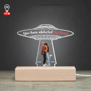 Couple, You Have Abducted My Heart, Personalized 3D Led Light, Valentine Gift, Couple Gift - Led Night Light - GoDuckee