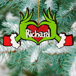 Christmas Ornament-Personalized Wood Ornament -Gift For Family- Christmas Gift- PW-2LWORM-02acqn210923 - Ornament - GoDuckee