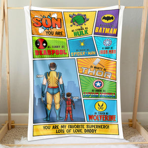 Personalized Gifts For Children Blanket 05huti120724pa Child holding Father's Hand - Blanket - GoDuckee